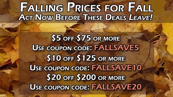 Fall Sale Savings!