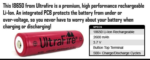 Ultrafire 18650 Li-Ion Batteries